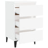 Bed Cabinet with Metal Legs 2 pcs White 40x35x69 cm