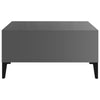 Coffee Table High Gloss Grey 60x60x30 cm Chipboard