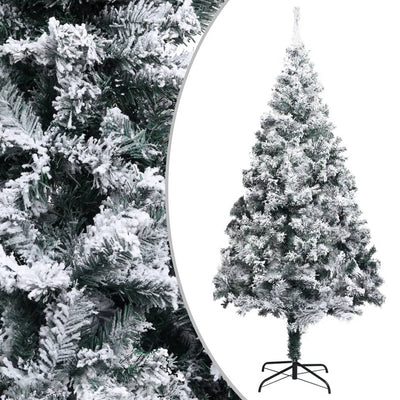 alt="Artificial Christmas Tree with Flocked Snow Green 300 cm PVC"