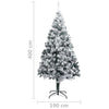 Artificial Christmas Tree with Flocked Snow Green 400cm PVC