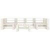7 Piece Garden Pallet Lounge Set Wood White