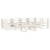 alt="6 Piece Garden Pallet Lounge Set Wood White"