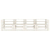 Garden Pallet Sofa White 4-Seater Wood