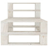 Garden Pallet Sofa White 4-Seater Wood
