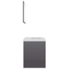 Bathroom Furniture Set High Gloss Grey Chipboard
