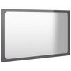 Bathroom Furniture Set High Gloss Grey Chipboard