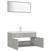Bathroom Furniture Set Concrete Grey Engineered Wood