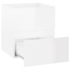 Sink Cabinet with Built-in Basin High Gloss White Engineered Wood