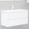 Bathroom Furniture Set White Engineered Wood