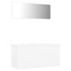 Bathroom Furniture Set White Chipboard