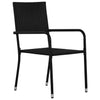 3 Piece Garden Dining Set Black