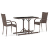 alt="3 Piece Garden Dining Set Brown"