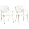 3 Piece Bistro Set Cast Aluminium White