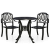 3 Piece Bistro Set Cast Aluminium Black