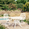 alt="3 Piece Bistro Set Cast Aluminium White"