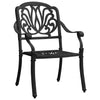 5 Piece Bistro Set Cast Aluminium Black
