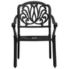 5 Piece Bistro Set Cast Aluminium Black