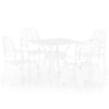 5 Piece Bistro Set Cast Aluminium White