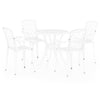5 Piece Bistro Set Cast Aluminium White