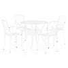 5 Piece Bistro Set Cast Aluminium White