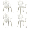 5 Piece Bistro Set Cast Aluminium White