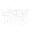 5 Piece Bistro Set Cast Aluminium White
