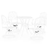 5 Piece Bistro Set Cast Aluminium White