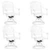5 Piece Bistro Set Cast Aluminium White