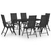 alt="7 Piece Garden Dining Set Aluminium Black"