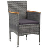 5 Piece Garden Dining Set Grey