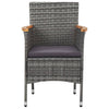 5 Piece Garden Dining Set Grey