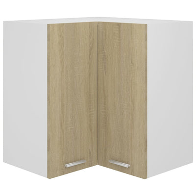 alt="Hanging Corner Cabinet Sonoma Oak 57x57x60 cm Chipboard"