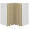 alt="Hanging Corner Cabinet Sonoma Oak 57x57x60 cm Chipboard"