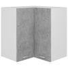 alt="Hanging Corner Cabinet Concrete Grey 57x57x60 cm Chipboard"