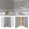 Hanging Corner Cabinet Concrete Grey 57x57x60 cm Chipboard