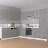 Hanging Corner Cabinet Concrete Grey 57x57x60 cm Chipboard
