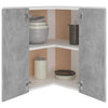 Hanging Corner Cabinet Concrete Grey 57x57x60 cm Chipboard