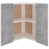 Hanging Corner Cabinet Concrete Grey 57x57x60 cm Chipboard