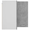 Hanging Corner Cabinet Concrete Grey 57x57x60 cm Chipboard