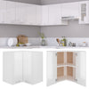 Hanging Corner Cabinet High Gloss White 57x57x60 cm Chipboard