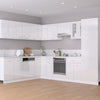 Hanging Corner Cabinet High Gloss White 57x57x60 cm Chipboard