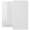 Hanging Corner Cabinet High Gloss White 57x57x60 cm Chipboard