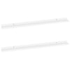 Wall Shelves 2 pcs White 100x9x3 cm