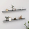 alt="Wall Shelves 2 pcs Grey 100x9x3 cm"