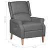 Reclining Chair Light Grey Fabric