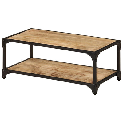alt="Coffee Table 90x45x35 cm Solid Rough Mango Wood"