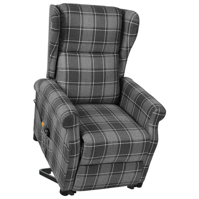 alt="Massage Stand-up Reclining Chair Grey Fabric"