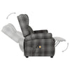 Massage Stand-up Reclining Chair Grey Fabric