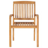 Stacking Garden Chairs 4 pcs Solid Teak Wood