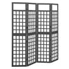 alt="4-Panel Room Divider/Trellis Solid Fir Wood Black 161x180 cm"